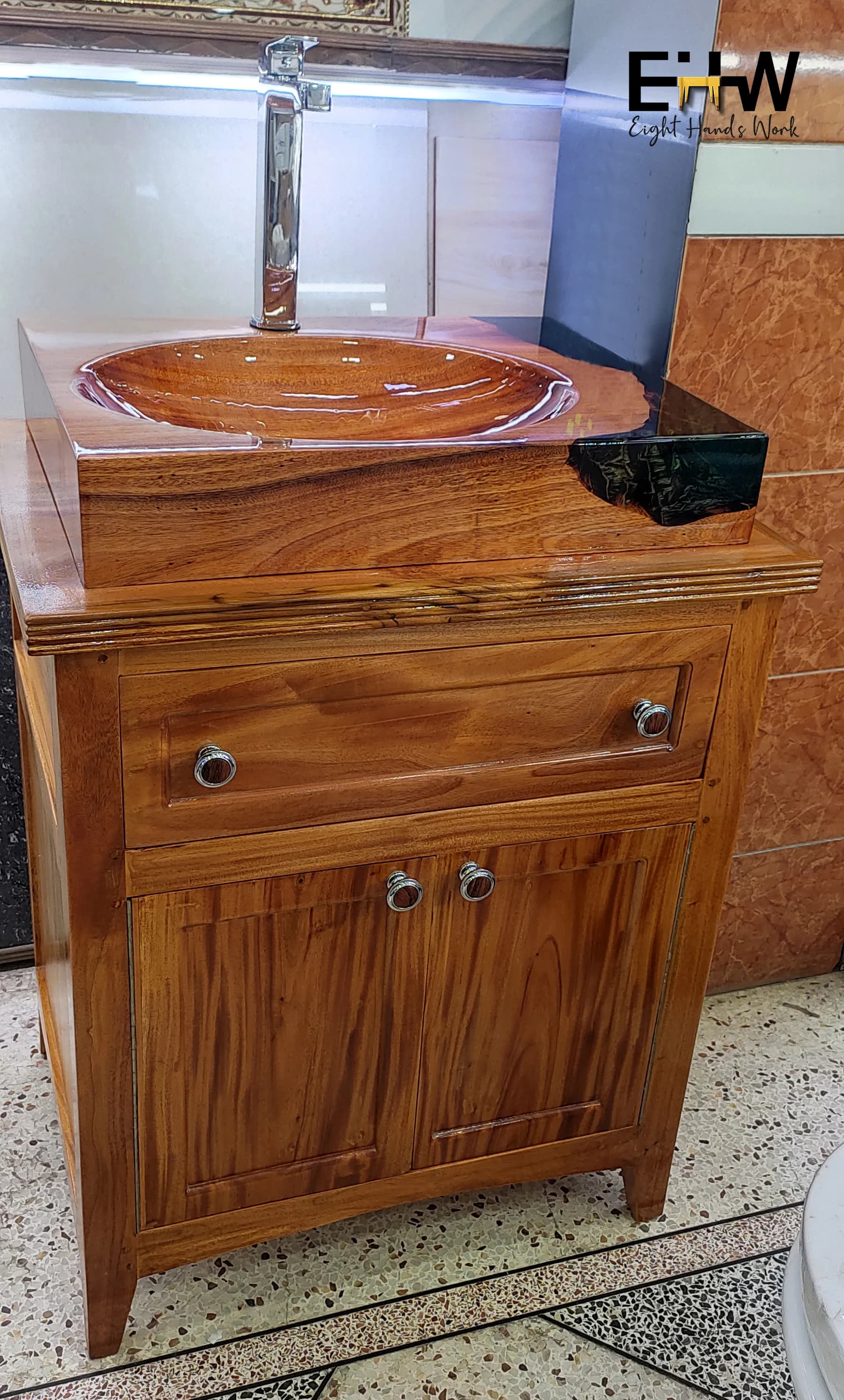 Epoxy Deep pour Wooden Basin
