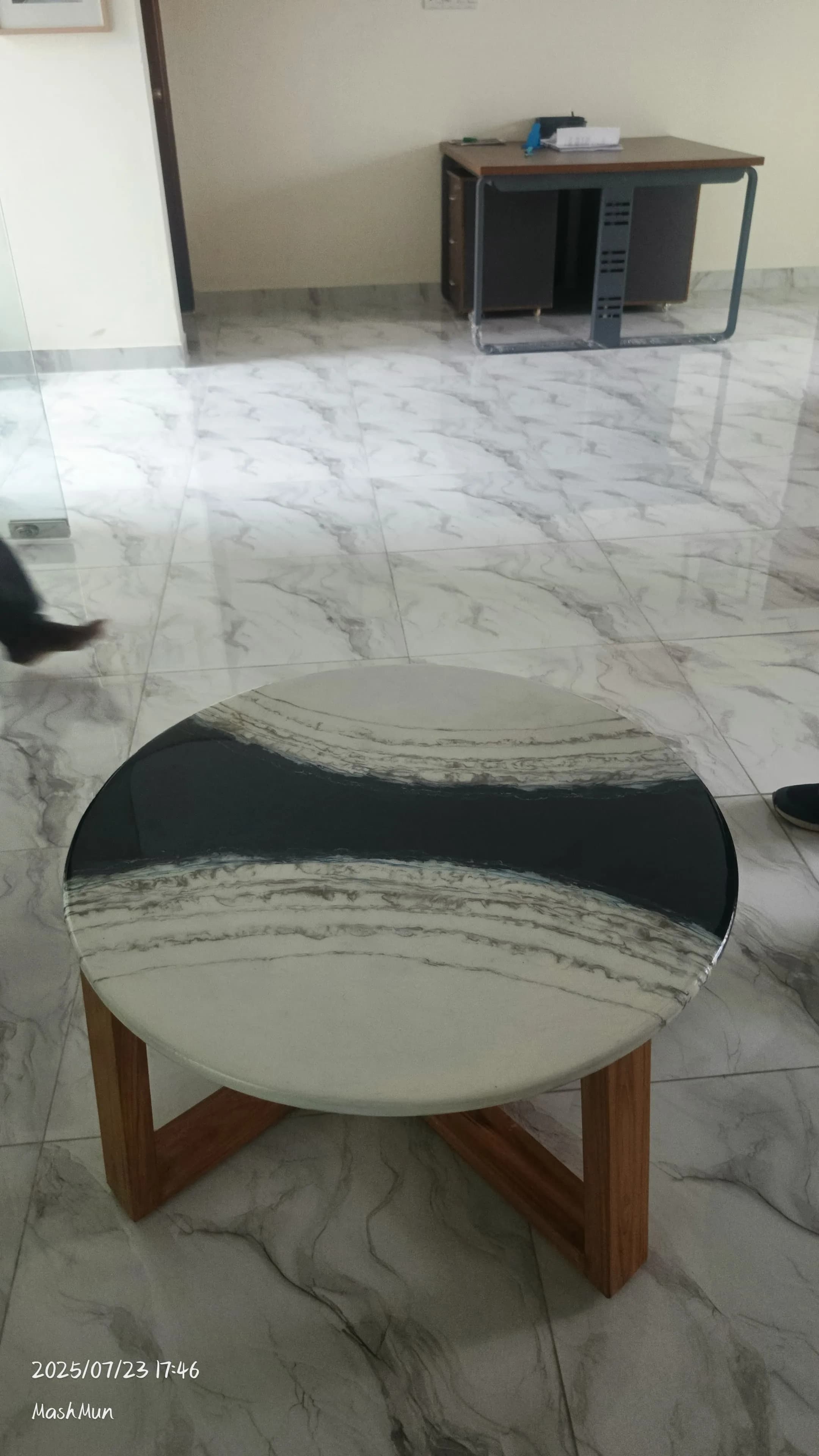 Epoxy Texture art Center table