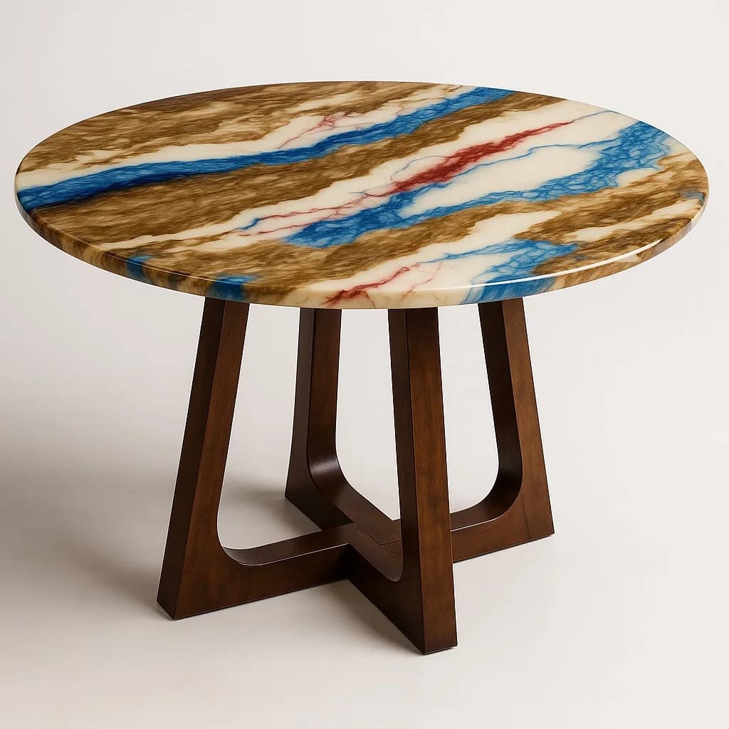 Epoxy Texture Art Table (4 seats), photo 1 of 1